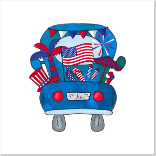 Patriotic Truck Posters and Art